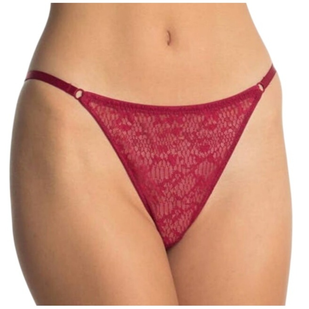 Free People Tameeka High Waist Lace Undie Berry Electric Red XS NEW